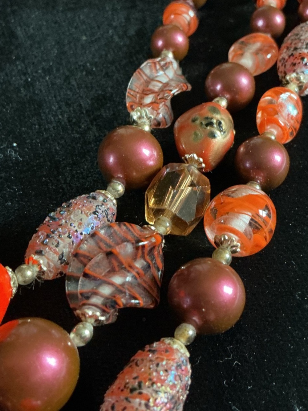 Japanese VTG Bohemian necklace and earring set - Picture 3 of 5